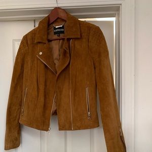 Suede motorcycle jacket